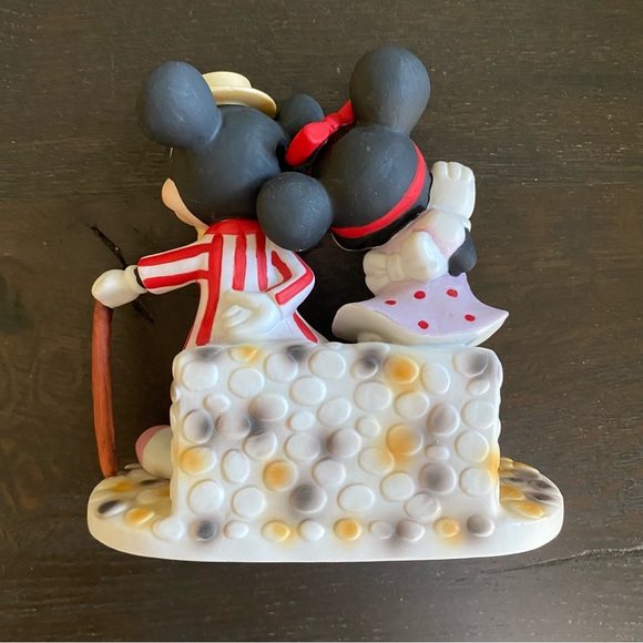 Walt Disney Productions Mickey & Minnie Mouse Porcelain Figurine, Mickey w/Cane - Picture 4 of 12